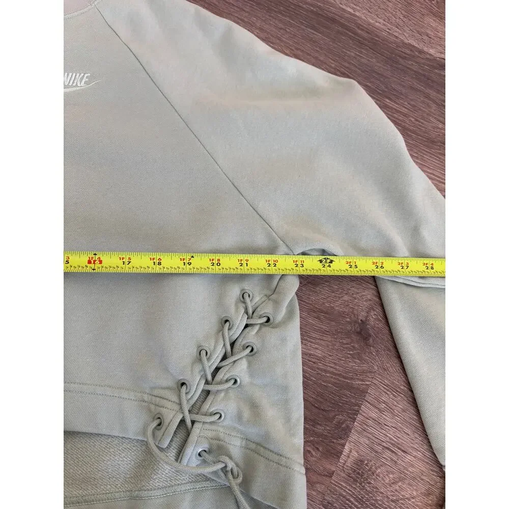 Nike Women's Cropped Lace Up Sweatshirt Medium